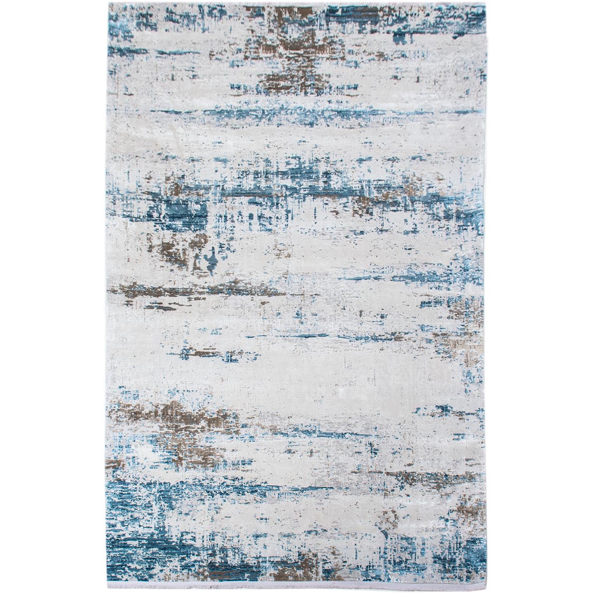 שטיח ג'איפור 04 אפור/כחול עם פרנזים | השטיח האדום