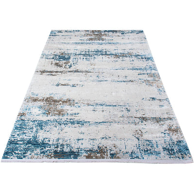 שטיח ג'איפור 04 אפור/כחול עם פרנזים | השטיח האדום