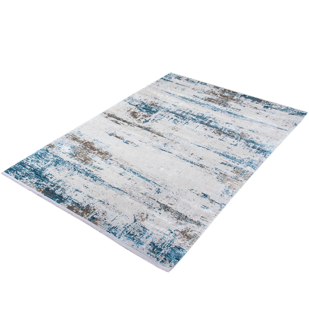 שטיח ג'איפור 04 אפור/כחול עם פרנזים | השטיח האדום