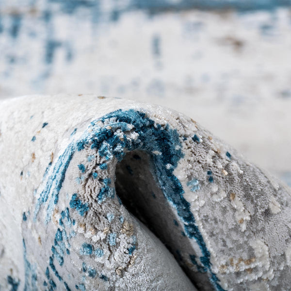 שטיח ג'איפור 04 אפור/כחול עם פרנזים JAIPUR - hover