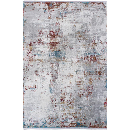 שטיח ג'איפור 02 אדום/כחול/צהוב עם פרנזים | השטיח האדום