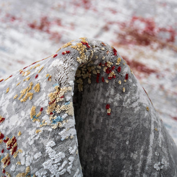 שטיח ג'איפור 02 אדום/כחול/צהוב עם פרנזים JAIPUR - hover