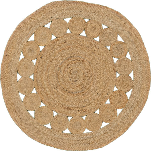 שטיח תמר מעצבים 02 בז' עגול TAMAR - hover
