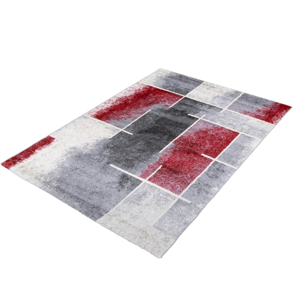 שטיח סלוניקי 12 אפור/קרם/אדום | השטיח האדום