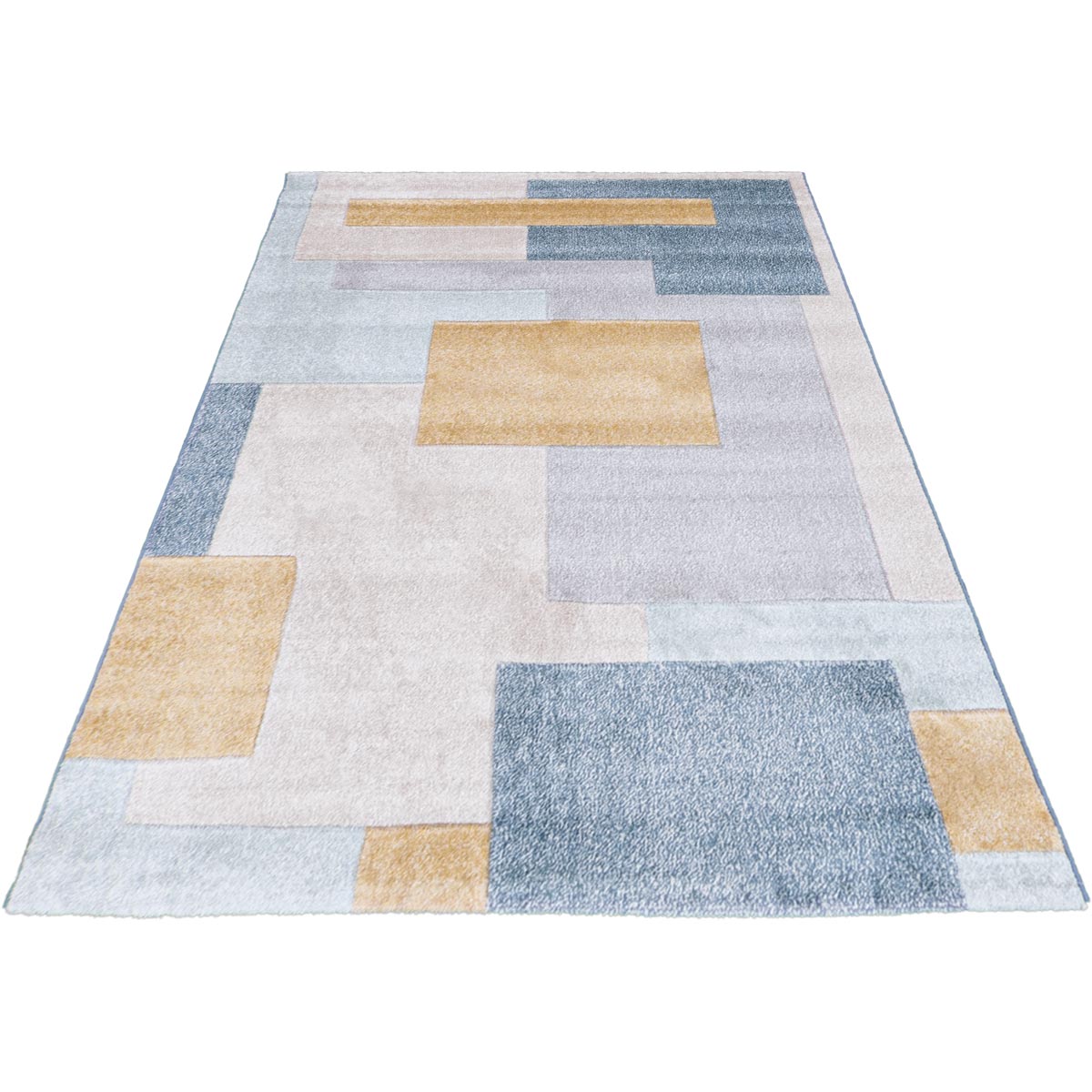 שטיח בוגוטה 13 כחול/אפור/צהוב | השטיח האדום