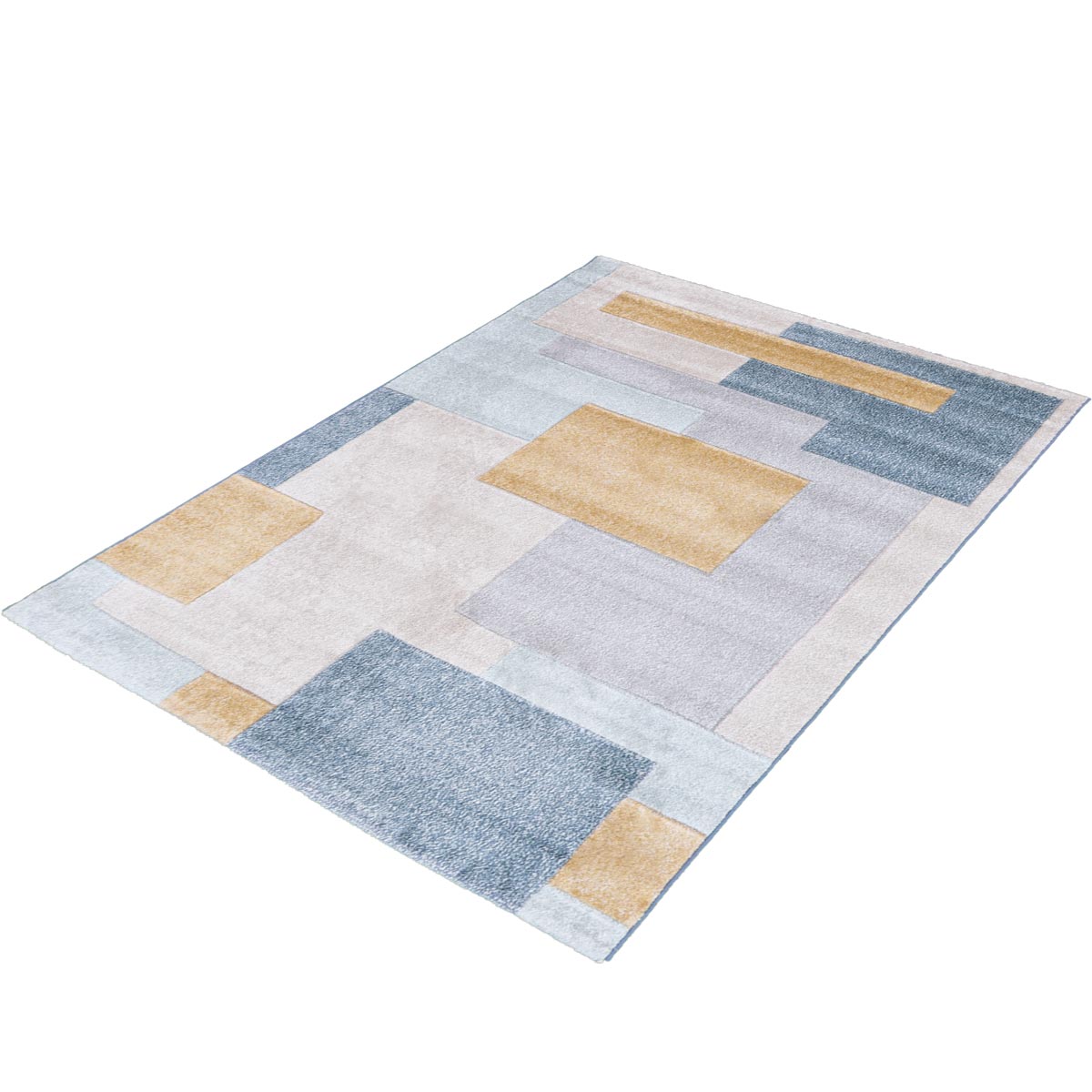 שטיח בוגוטה 13 כחול/אפור/צהוב | השטיח האדום