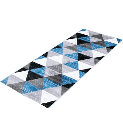 שטיח סלוניקי 11 כחול/אפור/שחור ראנר | השטיח האדום