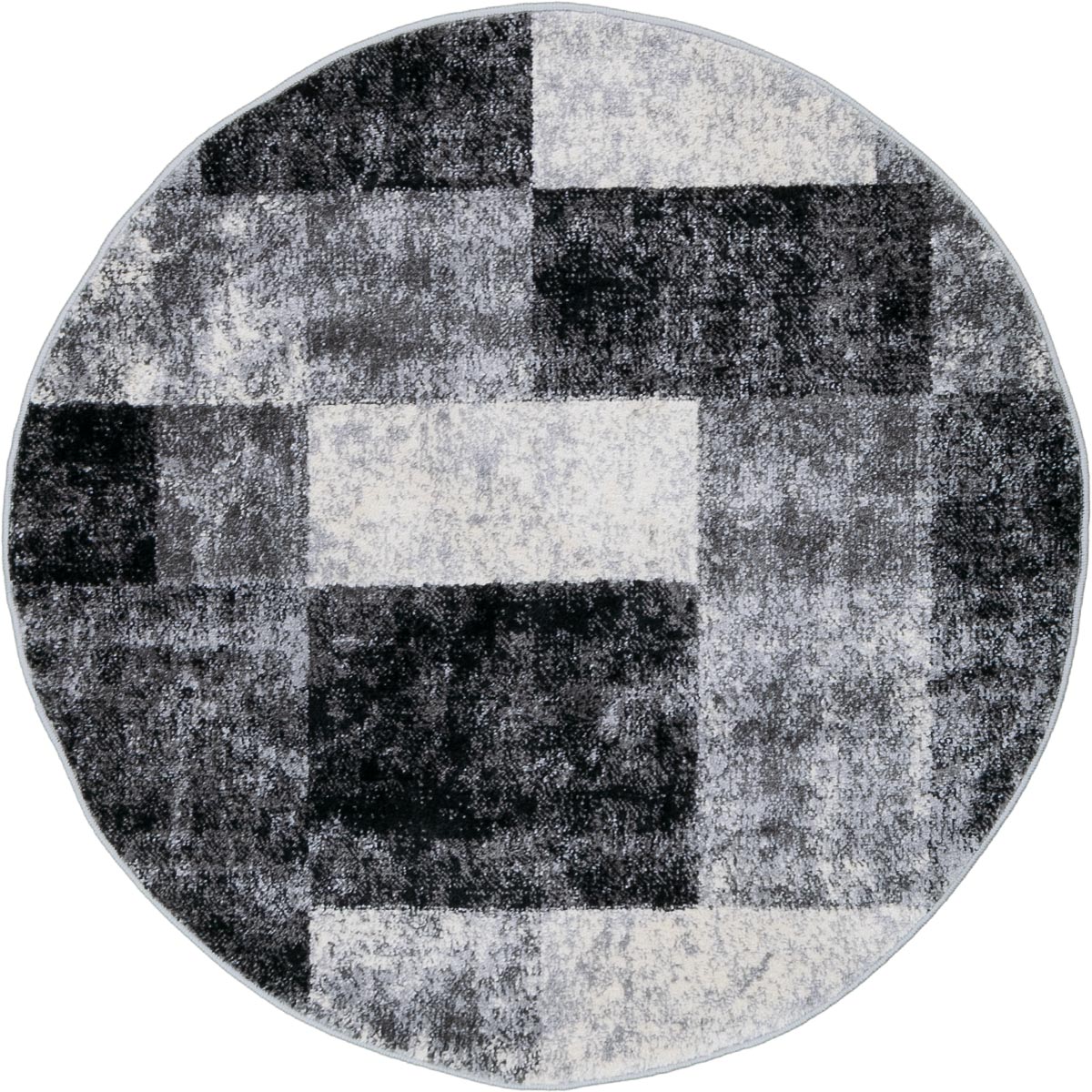 שטיח סלוניקי 09 אפור/אפור כהה עגול | השטיח האדום