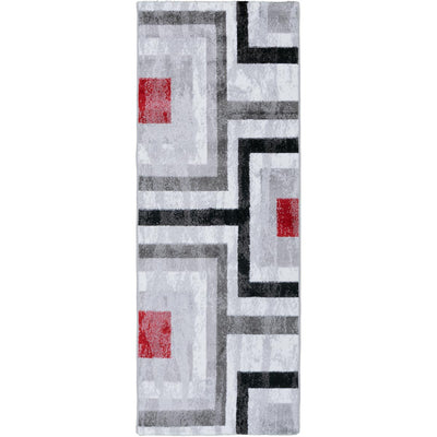 שטיח סלוניקי 13 קרם/אפור/אדום ראנר | השטיח האדום