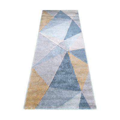 שטיח בוגוטה 10 כחול/אפור/צהוב ראנר | השטיח האדום