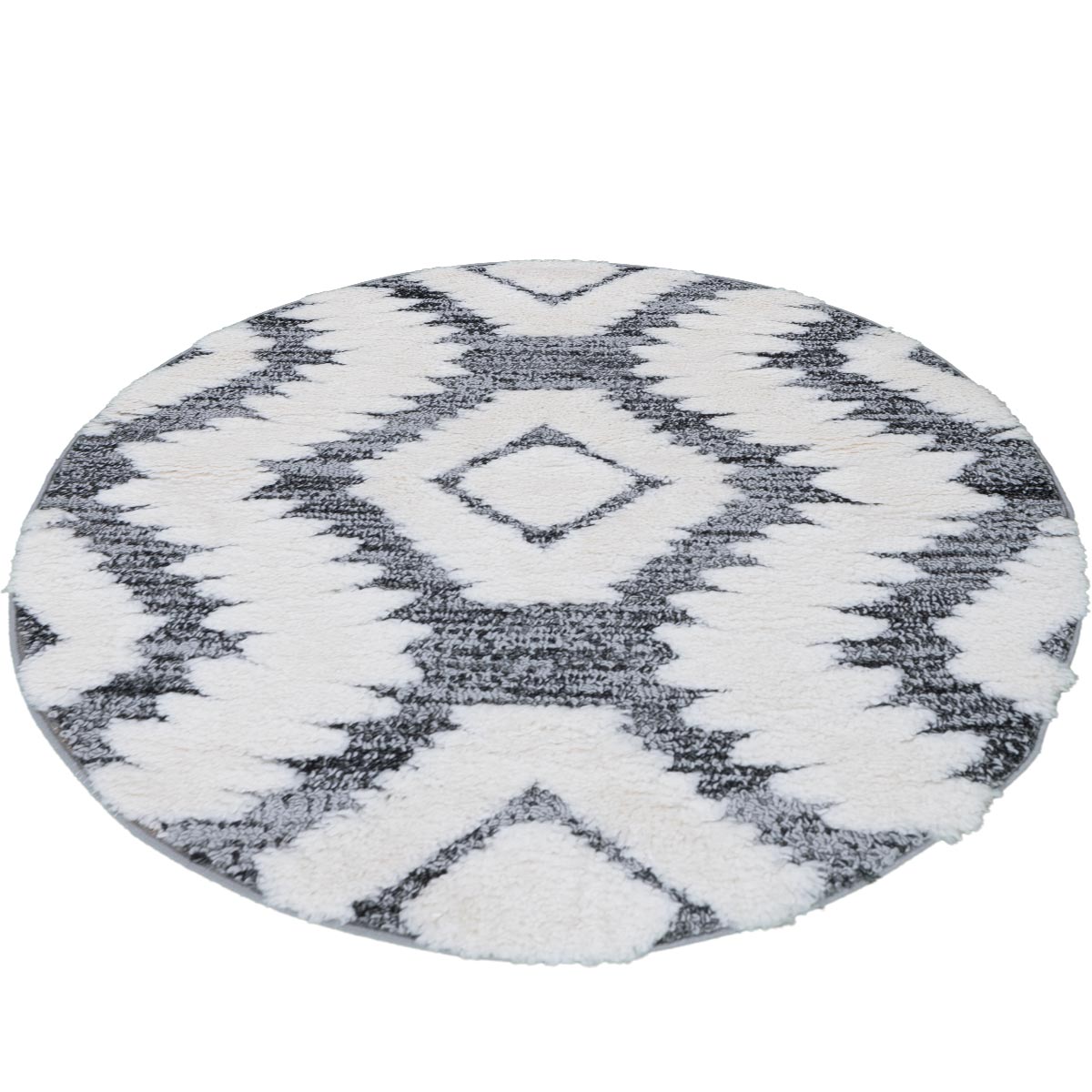 שטיח אטלס 09 אפור עגול | השטיח האדום