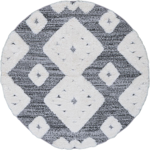 שטיח אטלס 07 אפור עגול ATLAS