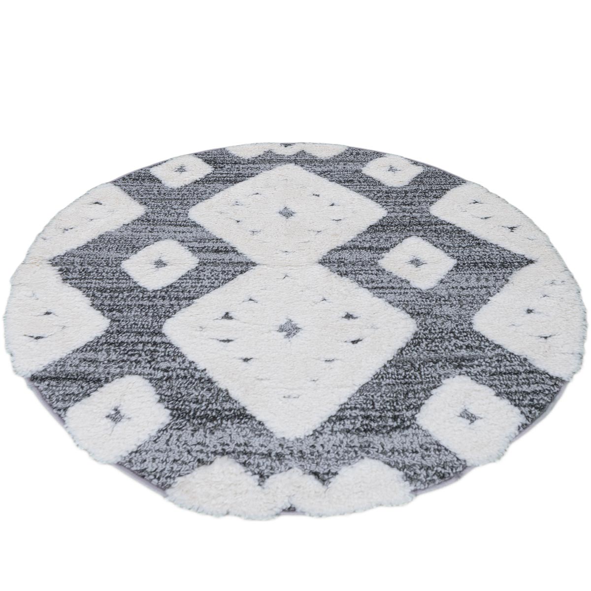 שטיח אטלס 07 אפור עגול | השטיח האדום