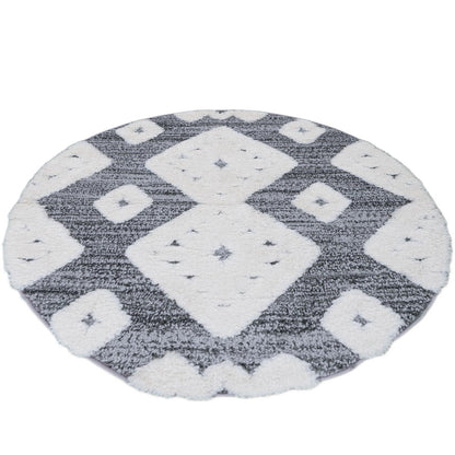 שטיח אטלס 07 אפור עגול | השטיח האדום