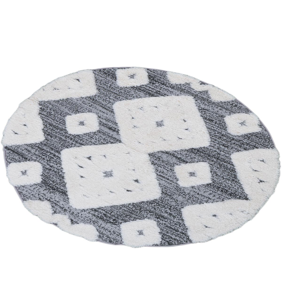 שטיח אטלס 07 אפור עגול | השטיח האדום