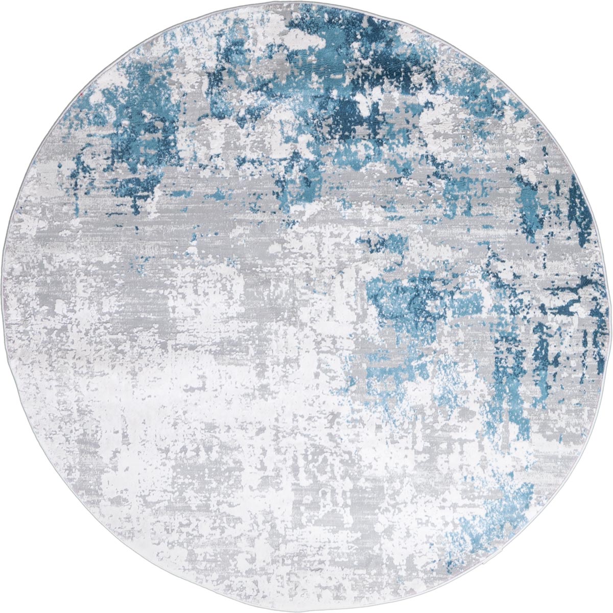 שטיח מילאנו 05 אפור/כחול עגול | השטיח האדום