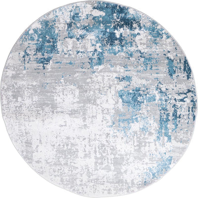 שטיח מילאנו 05 אפור/כחול עגול | השטיח האדום