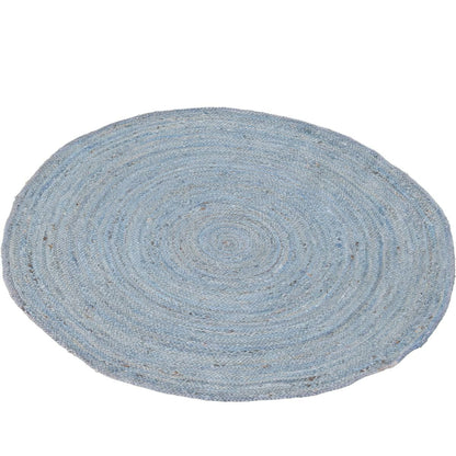 שטיח תמר אריגה שטוחה 01 כחול/אפור עגול | השטיח האדום