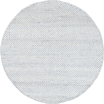 שטיח גפן חלות עבות 04 לבן/כחול עגול | השטיח האדום