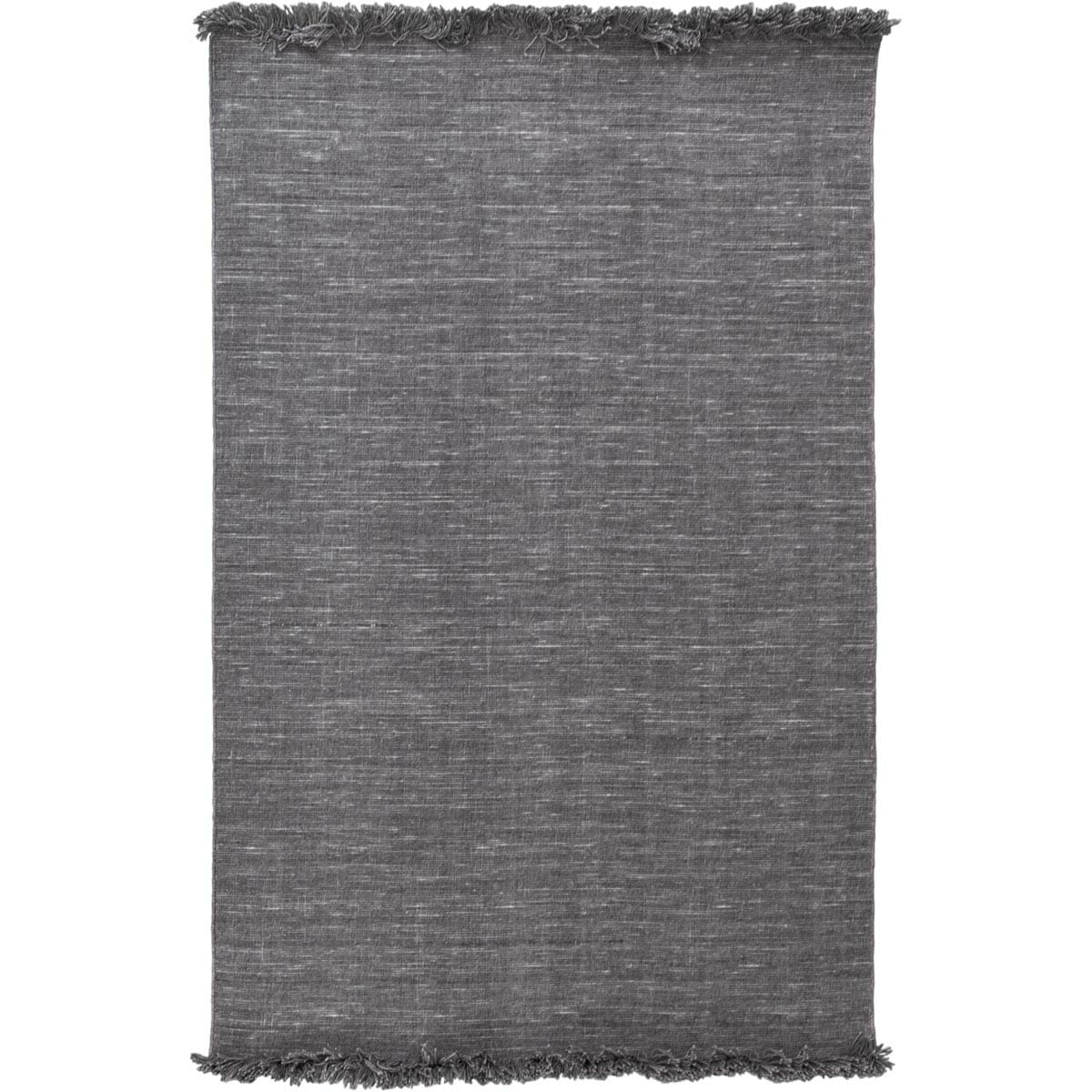 שטיח יעל 02 אפור עם פרנזים | השטיח האדום