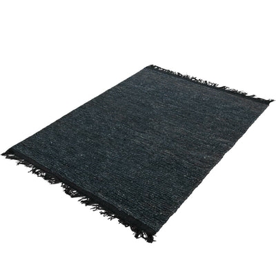 שטיח תמר אריגה גסה 03 אפור כהה עם פרנזים | השטיח האדום