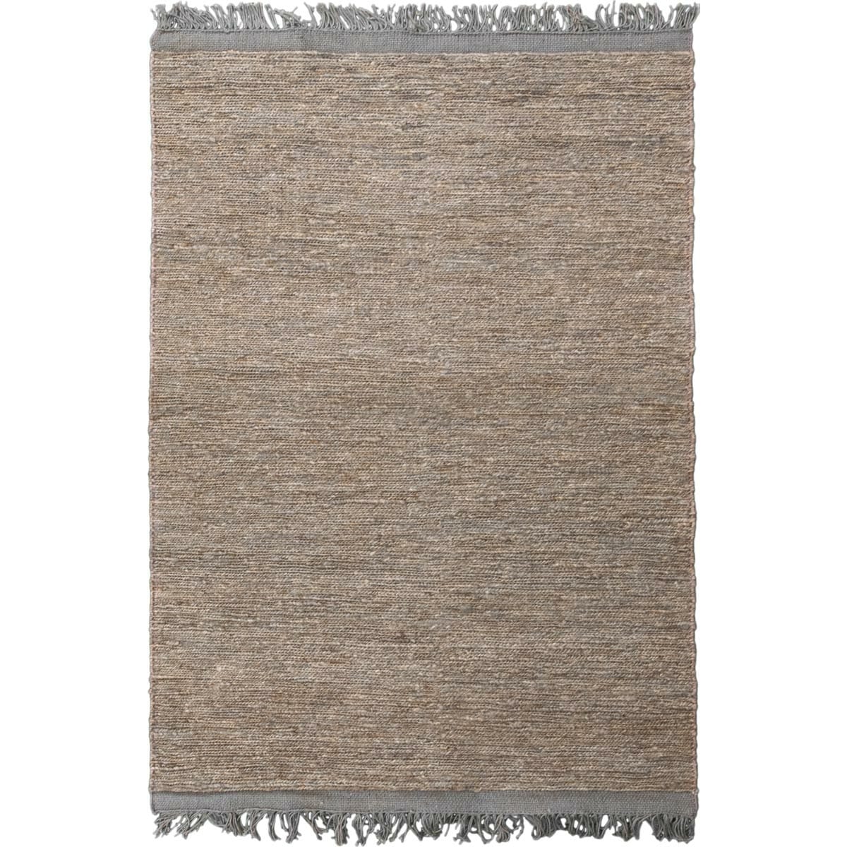 שטיח תמר אריגה גסה 03 אפור עם פרנזים | השטיח האדום