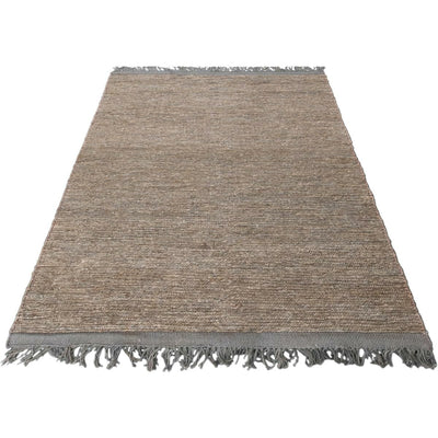 שטיח תמר אריגה גסה 03 אפור עם פרנזים | השטיח האדום