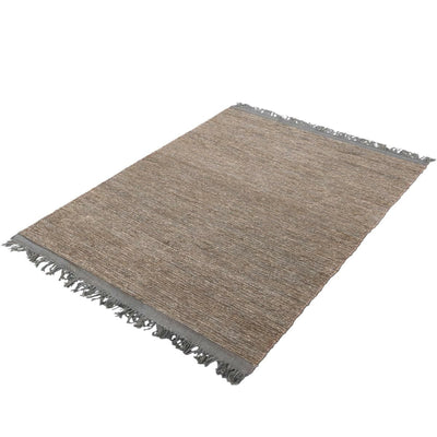 שטיח תמר אריגה גסה 03 אפור עם פרנזים | השטיח האדום