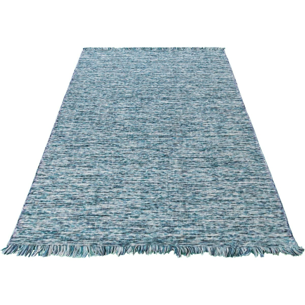 שטיח יעל 03 כחול עם פרנזים | השטיח האדום