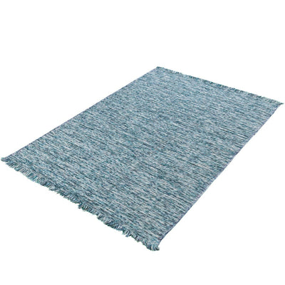 שטיח יעל 03 כחול עם פרנזים | השטיח האדום