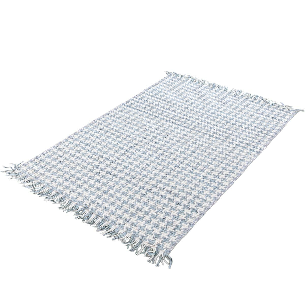 שטיח גפן חלות עבות 04 כחול/תכלת עם פרנזים | השטיח האדום