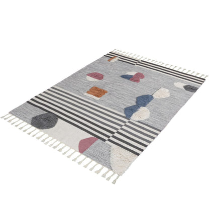 שטיח קילים נורדי 08 צבעוני עם פרנזים | השטיח האדום