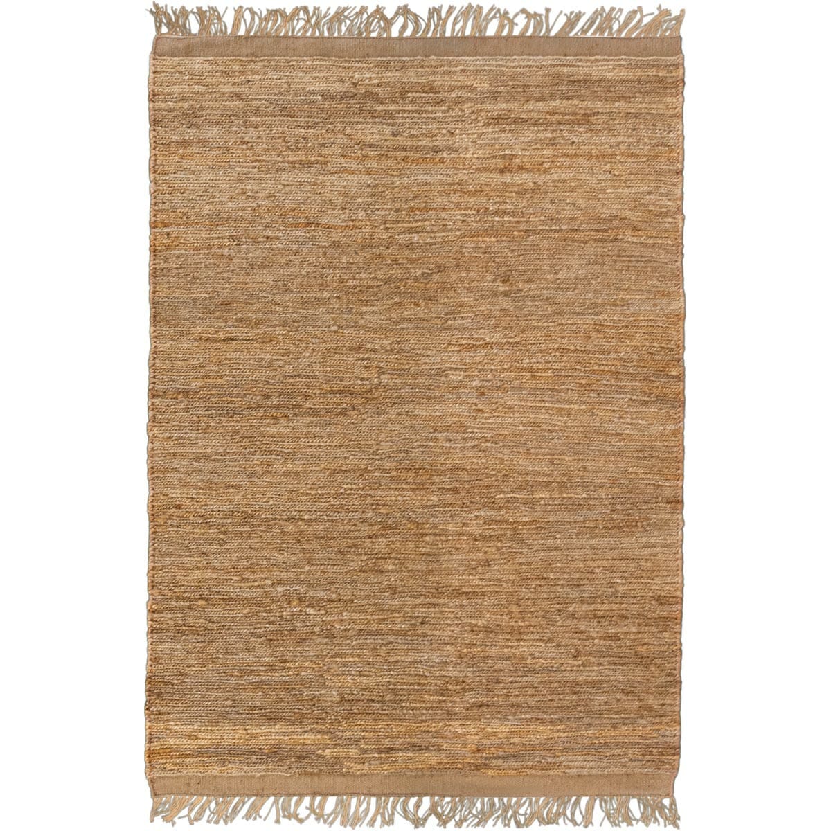 שטיח תמר אריגה גסה 03 בז' עם פרנזים | השטיח האדום