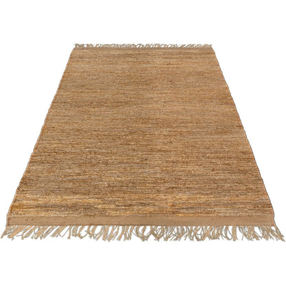 שטיח תמר אריגה גסה 03 בז' עם פרנזים | השטיח האדום