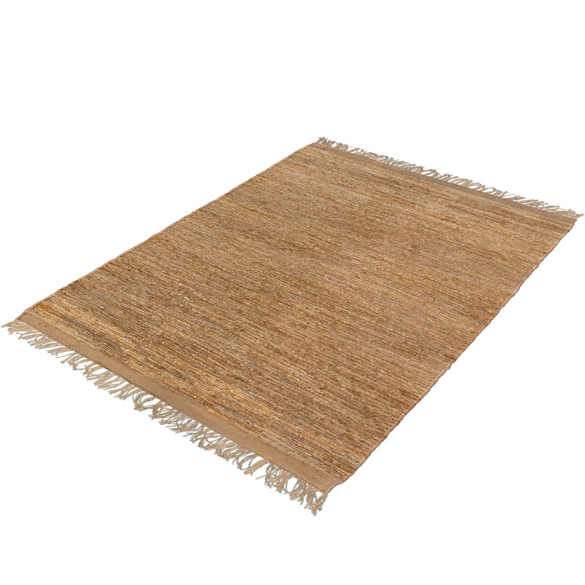 שטיח תמר אריגה גסה 03 בז' עם פרנזים | השטיח האדום