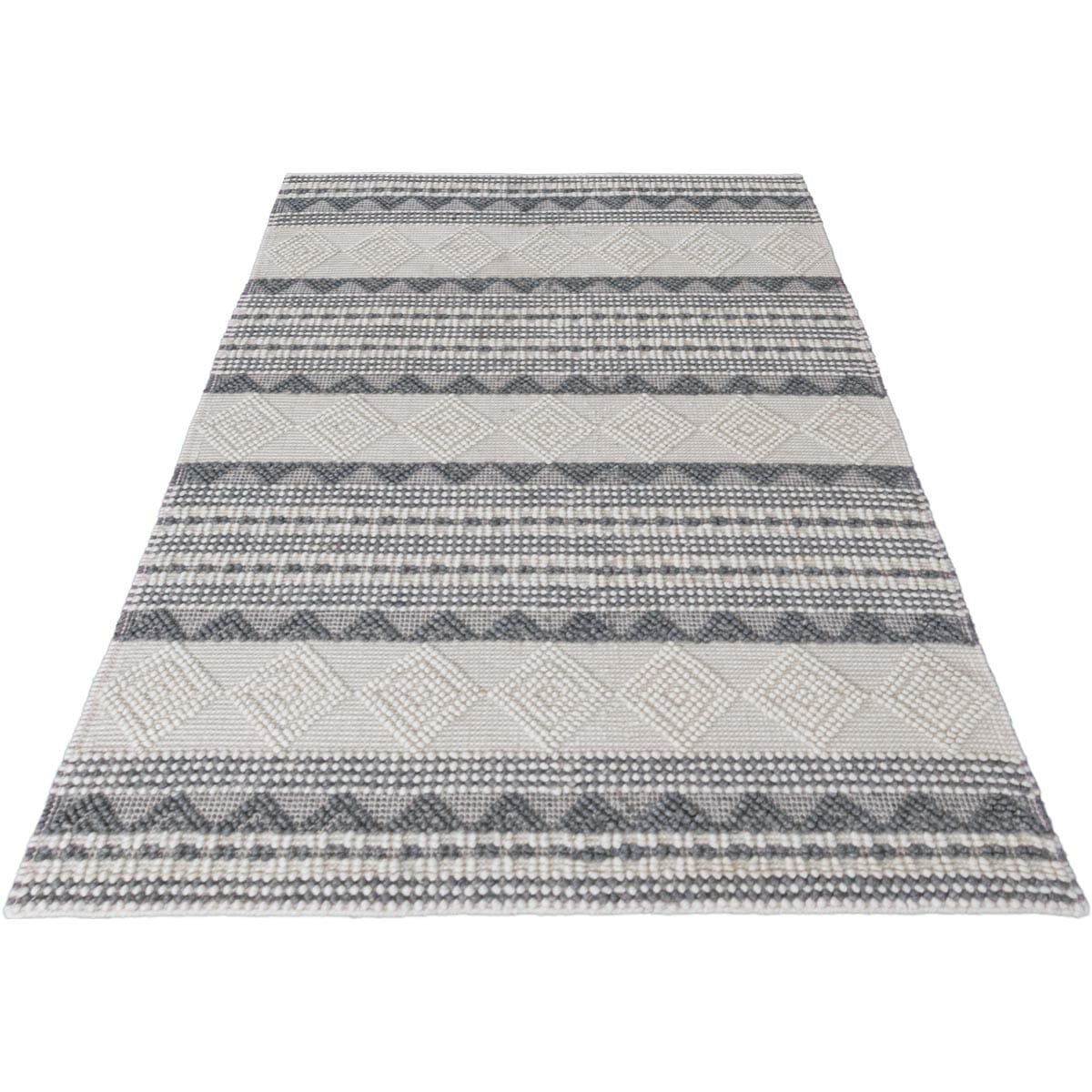 שטיח נירוונה 05 לבן/אפור | השטיח האדום