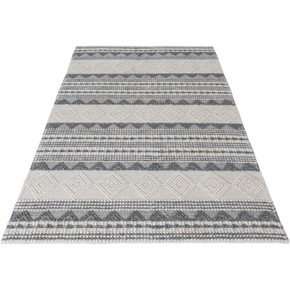 שטיח נירוונה 05 לבן/אפור | השטיח האדום