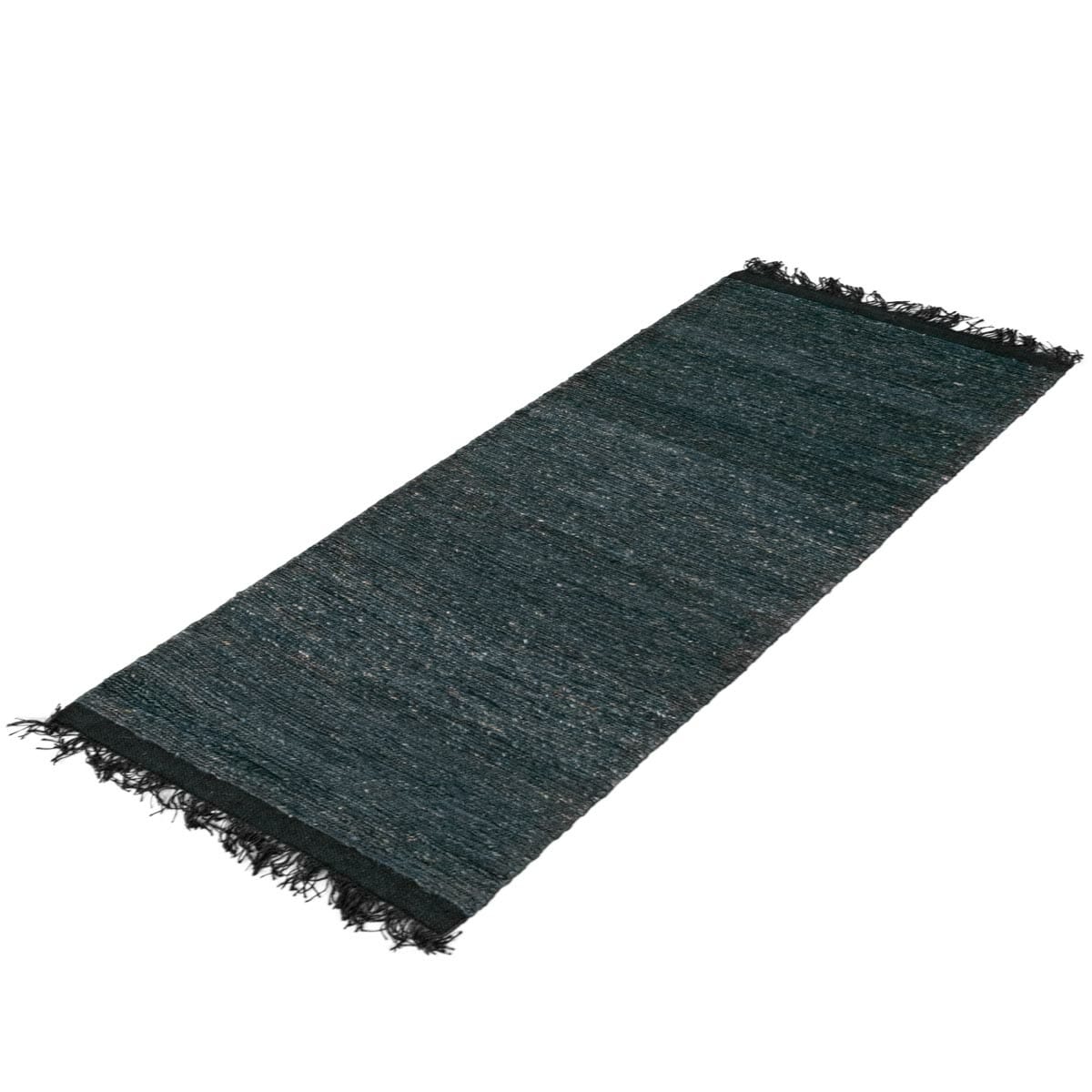 שטיח תמר אריגה גסה 03 אפור כהה ראנר עם פרנזים | השטיח האדום