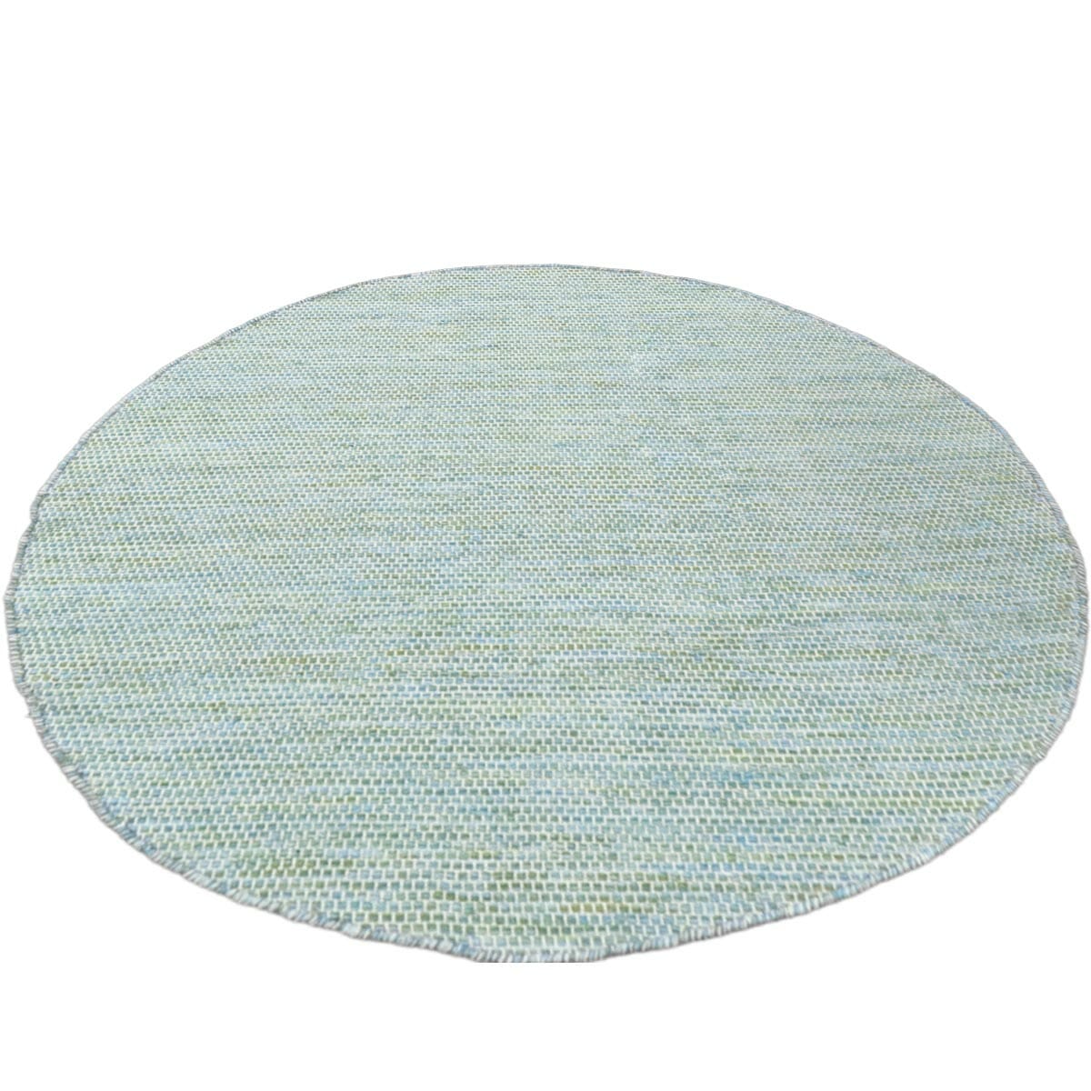 שטיח גפן כותנה 01 תכלת/טורקיז עגול | השטיח האדום