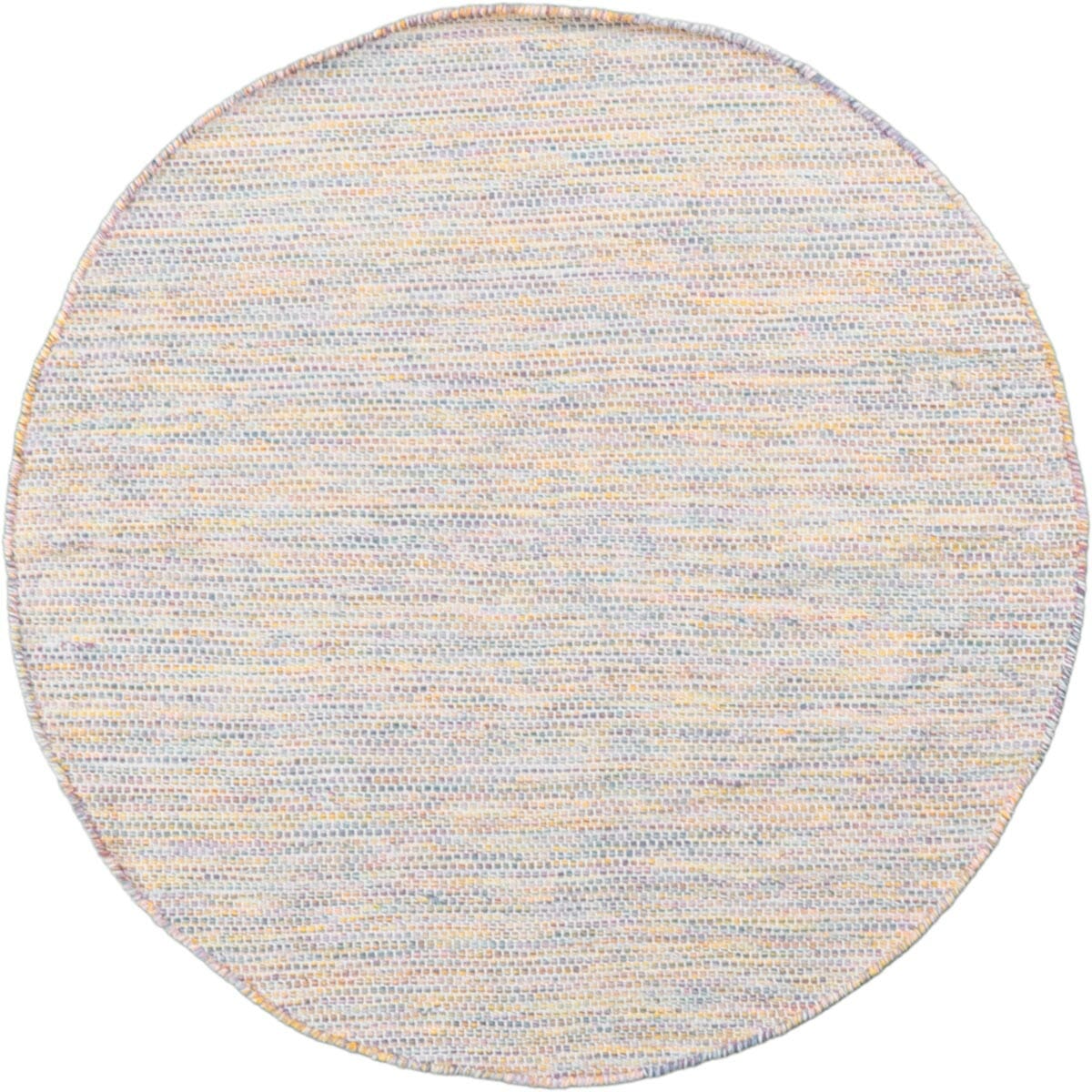 שטיח גפן כותנה 01 צבעוני טבעי עגול | השטיח האדום