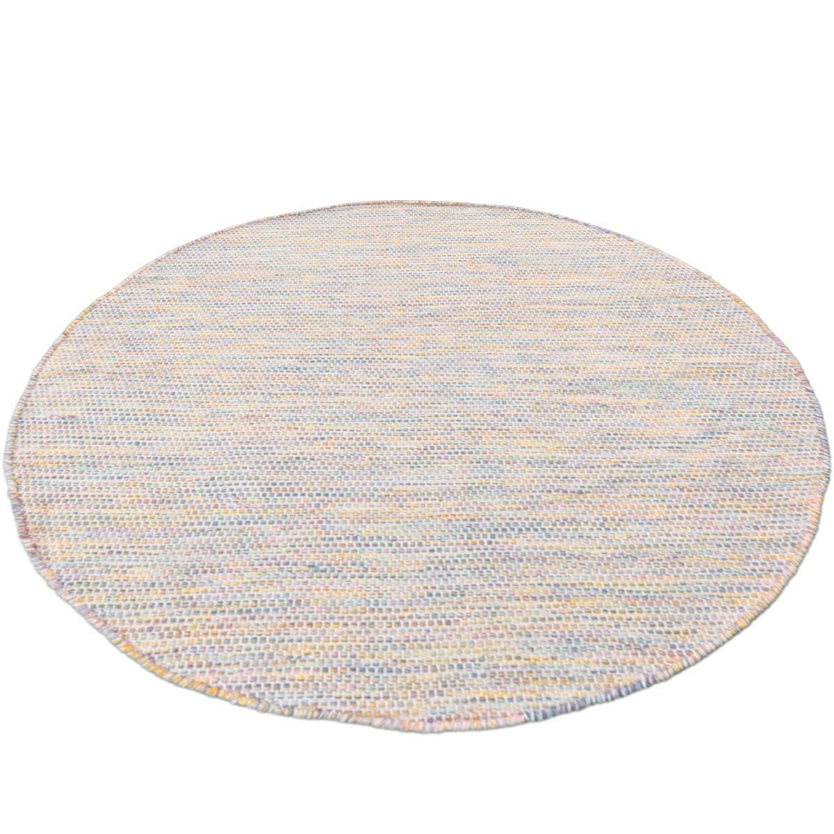 שטיח גפן כותנה 01 צבעוני טבעי עגול | השטיח האדום