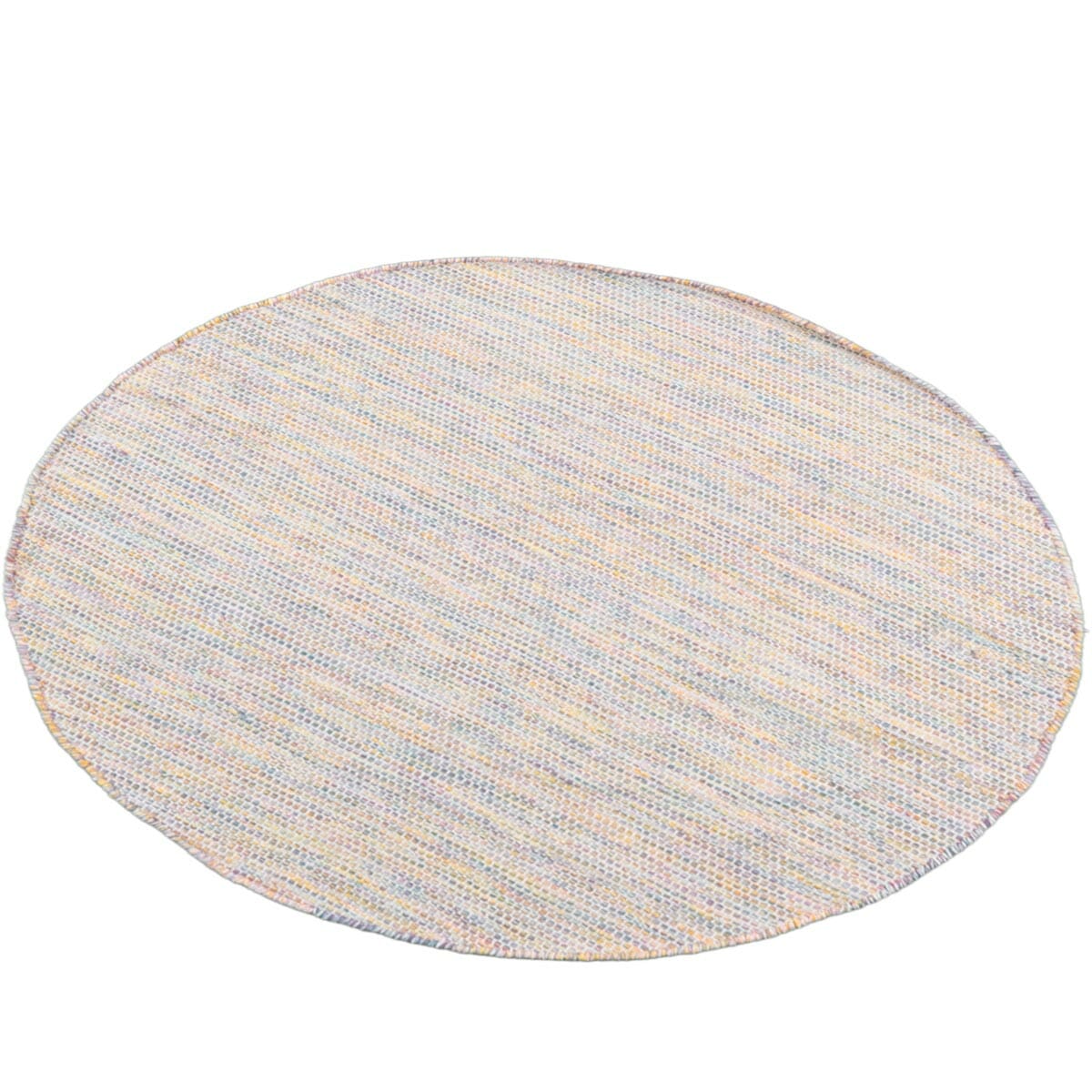 שטיח גפן כותנה 01 צבעוני טבעי עגול | השטיח האדום