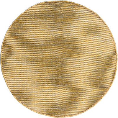 שטיח גפן כותנה 01 צהוב/שחור עגול | השטיח האדום