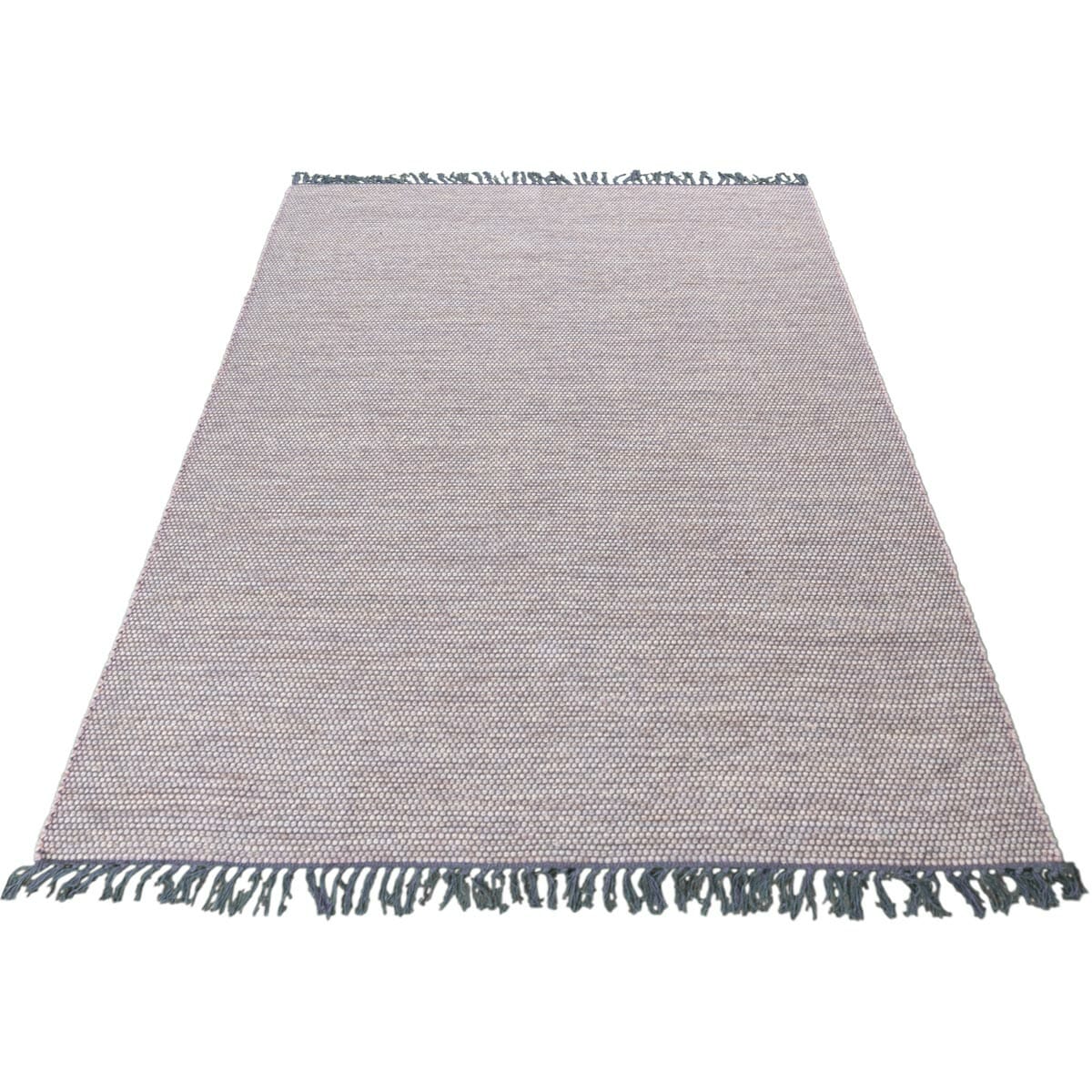 שטיח גפן כותנה 01 אפור בהיר עם פרנזים | השטיח האדום
