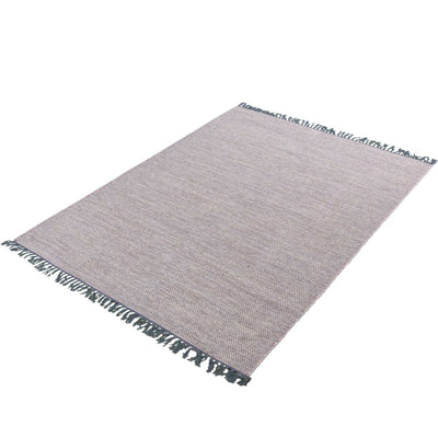 שטיח גפן כותנה 01 אפור בהיר עם פרנזים | השטיח האדום