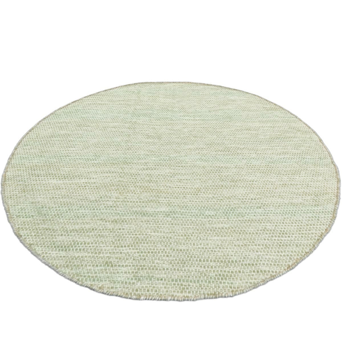 שטיח גפן כותנה 01 ירוק בהיר עגול | השטיח האדום