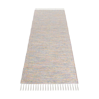 שטיח גפן כותנה 01 צבעוני טבעי ראנר עם פרנזים | השטיח האדום