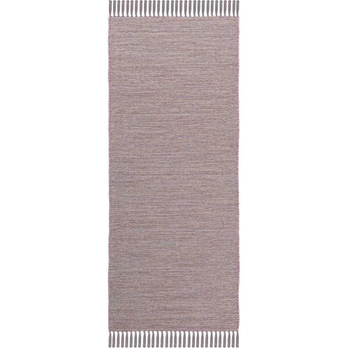 שטיח גפן כותנה 01 בז' כהה ראנר עם פרנזים | השטיח האדום