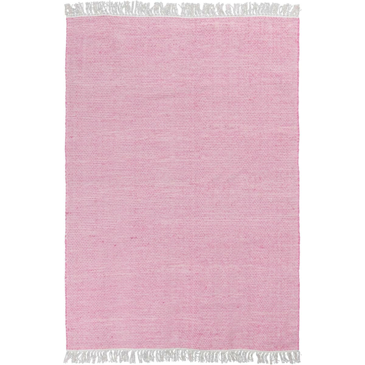 שטיח גפן כותנה 01 ורוד כהה עם פרנזים | השטיח האדום