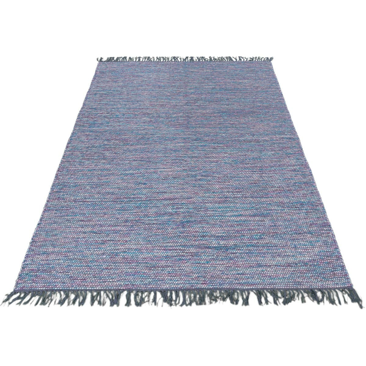 שטיח גפן כותנה 01 סגול עם פרנזים | השטיח האדום